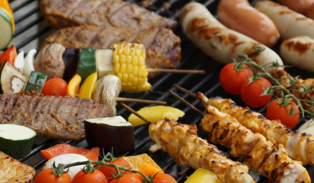 vlees op de barbeque